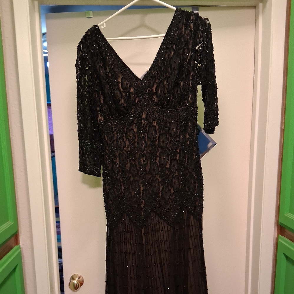 Pissaro Nights Beaded Gown Dress